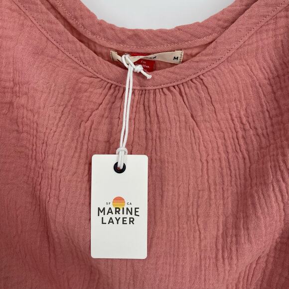 Marine Layer Jude Flutter Sleeve Tank Rosette Pink Medium NWT - Picture 3 of 7